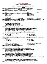 Đề cương ôn thi học kỳ 1 môn Hóa học Lớp 11
